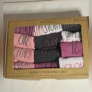 NEW Rae Dunn ladies ANKLE SOCKS (12)